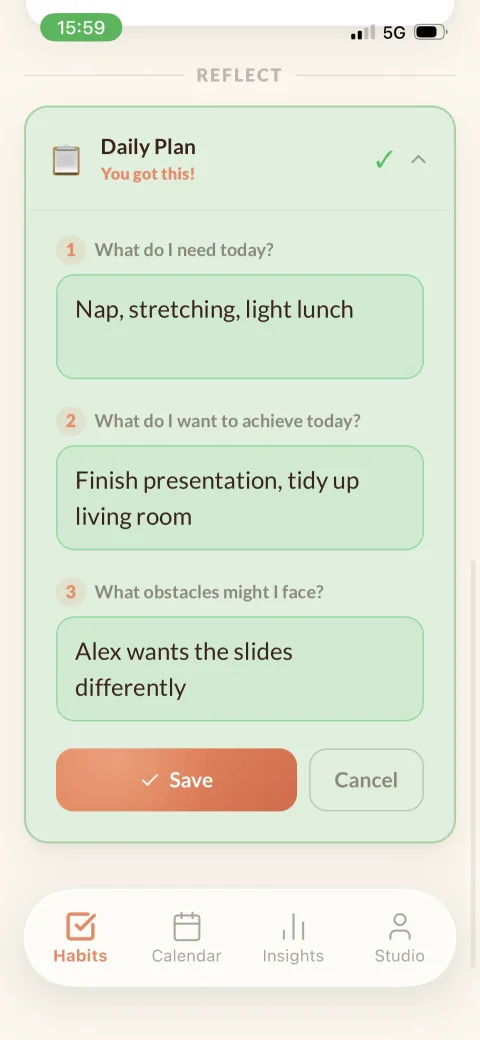 Daily Plan